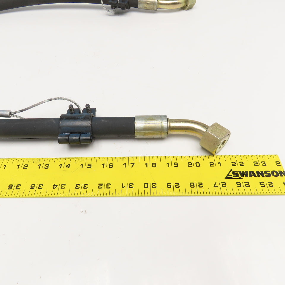 5/8" Hydraulic Hose Assembly (-10) Female Flat Face 45° Fitted 3625 PSI 52" Long