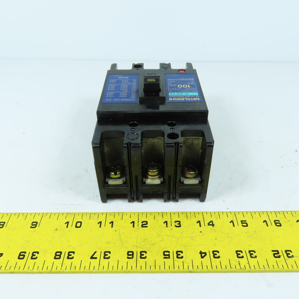 Mitsubishi NF100-CS 100A 100A 3-Pole Circuit Breaker 600VAC