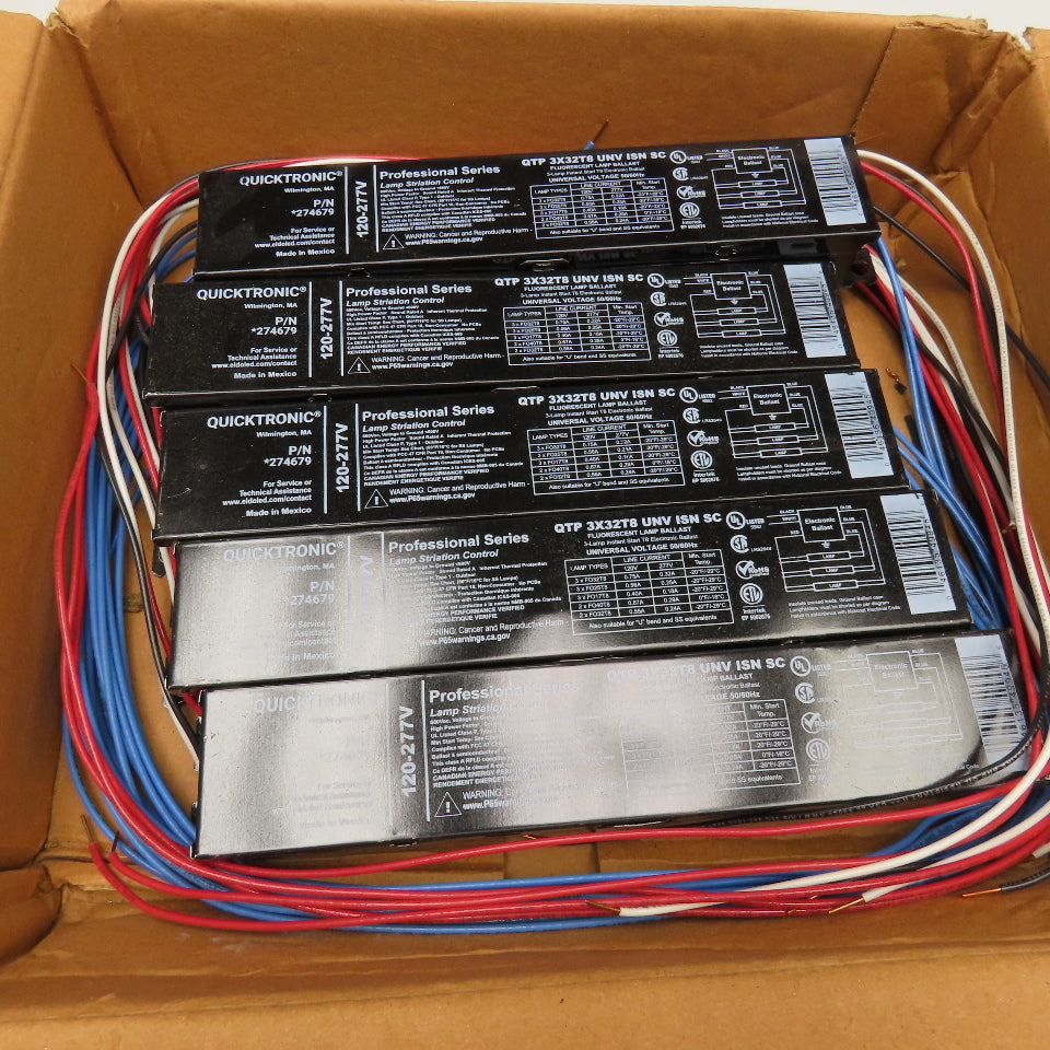 Quicktronic QTP 3X32T8 UNV ISN SC 3 Lamp T8 Instant Start Ballast Lot Of 5