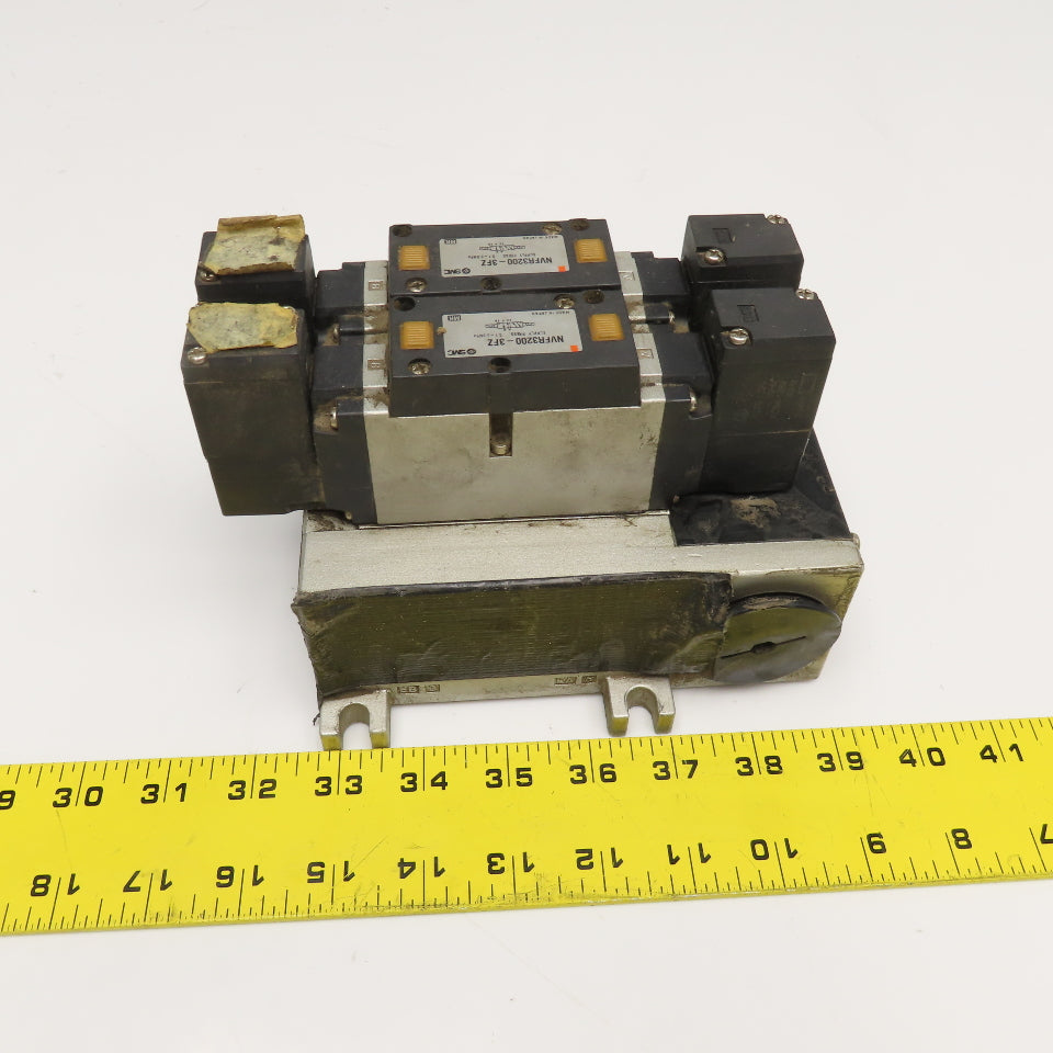 SMC NVFR3200-3FZ 2 Position Pneumatic Valve Manifold Assembly 88-132V Coil