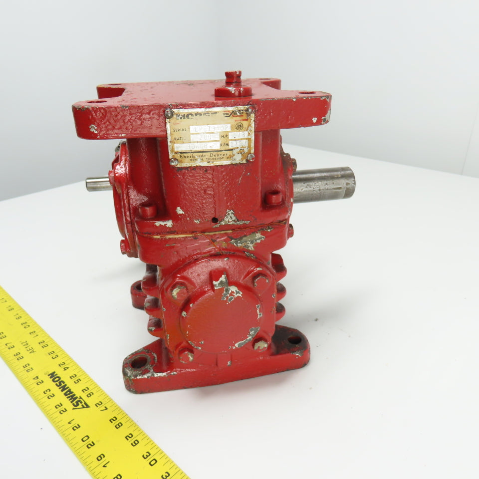 Morse Borg Warner 30WDB 200:1 Ratio Gear Reducer 8.75RPM Out .73HP