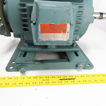 Reliance Electric 10HP AC Electric Motor Dual Shaft 3Ph 460V 12.7A Tested