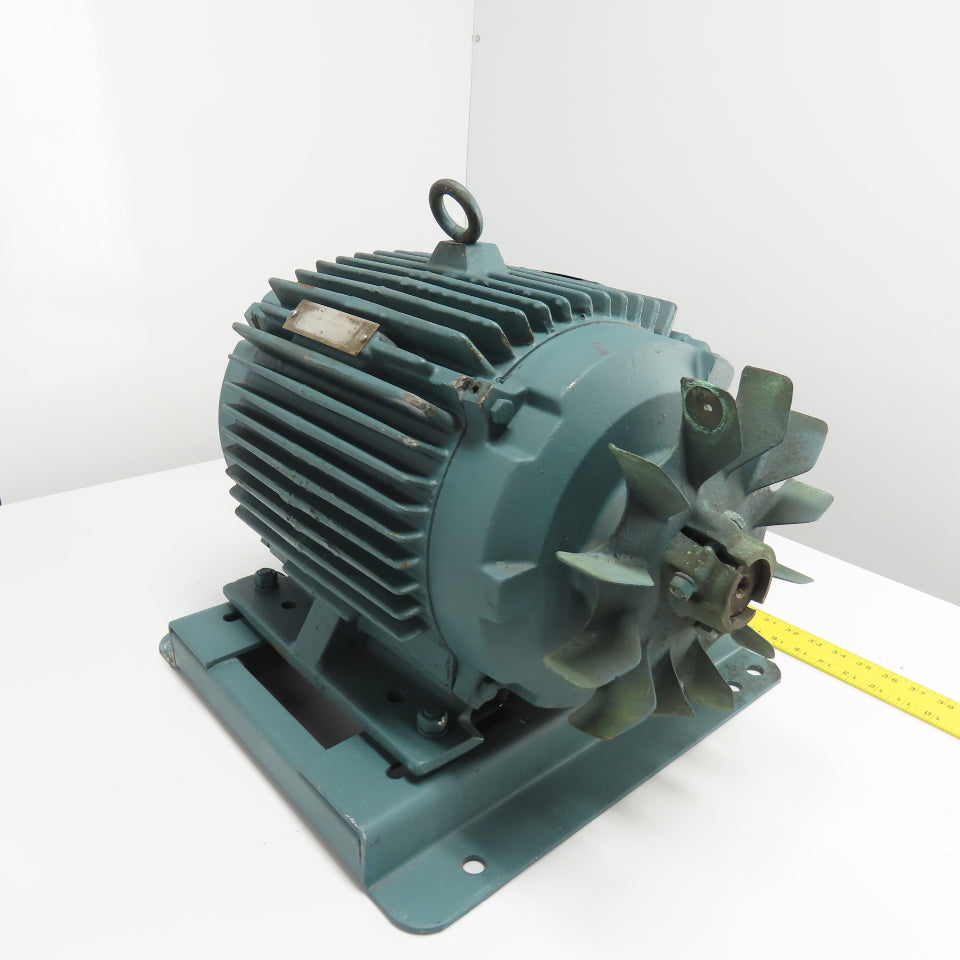 Reliance Electric 10HP AC Electric Motor Dual Shaft 3Ph 460V 12.7A Tested