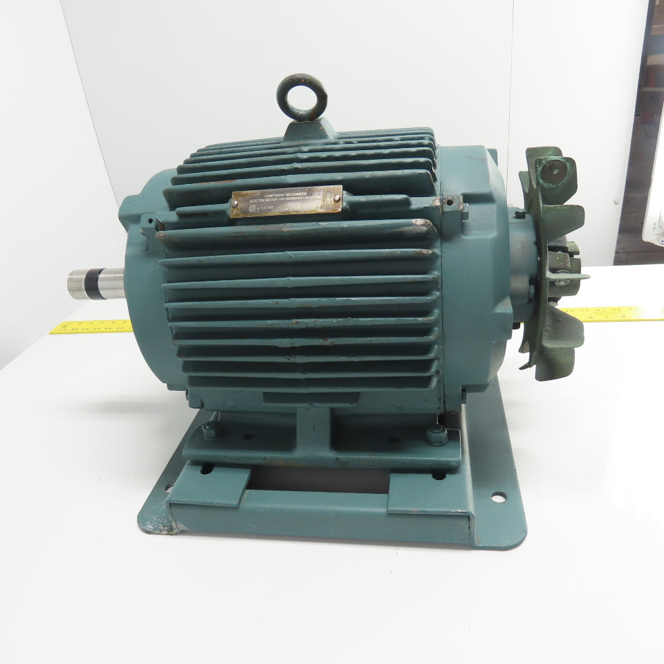 Reliance Electric 10HP AC Electric Motor Dual Shaft 3Ph 460V 12.7A Tested