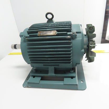 Reliance Electric 10HP AC Electric Motor Dual Shaft 3Ph 460V 12.7A Tested