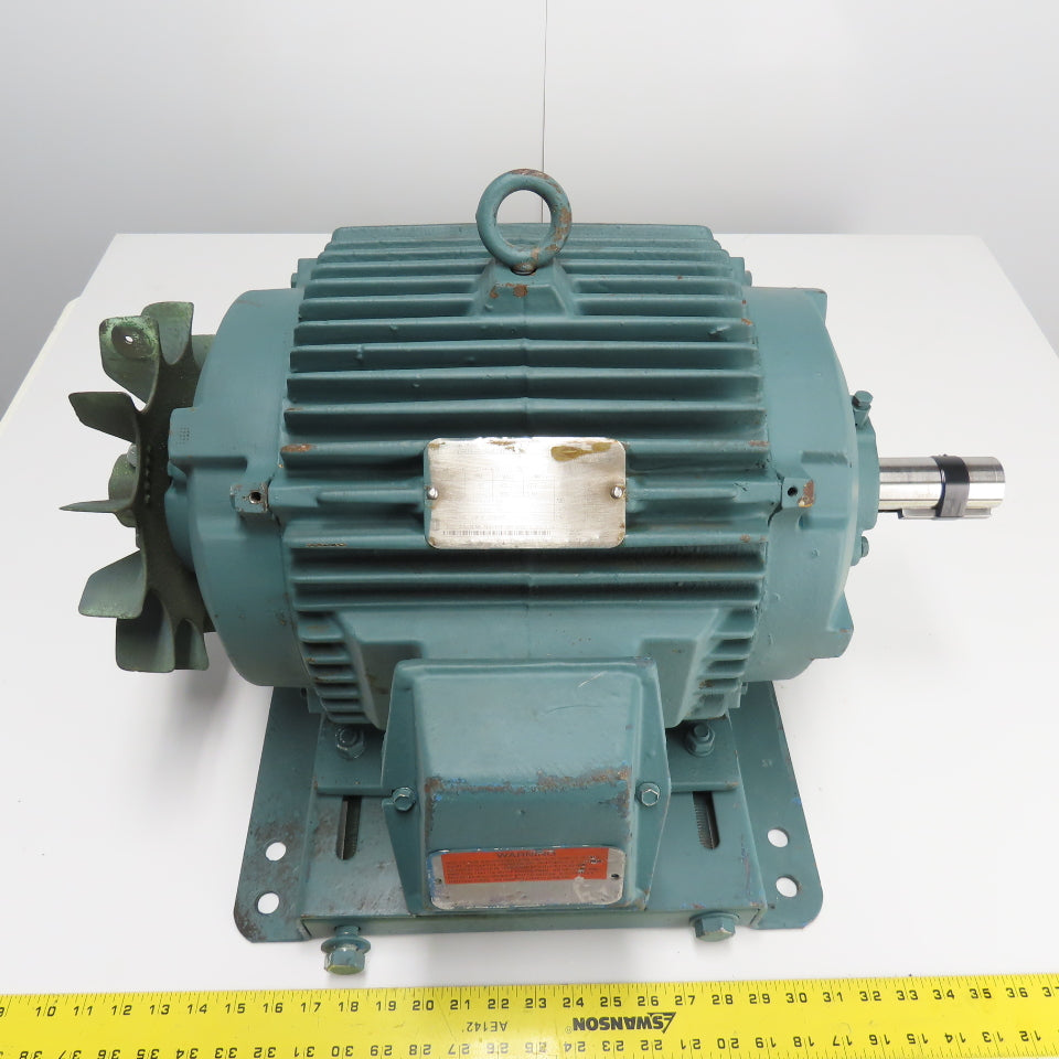 Reliance Electric 10HP AC Electric Motor Dual Shaft 3Ph 460V 12.7A Tested