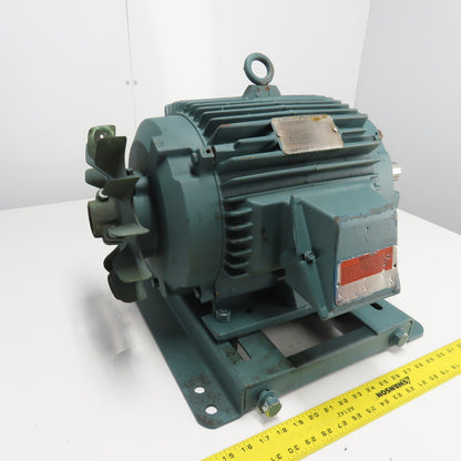 Reliance Electric 10HP AC Electric Motor Dual Shaft 3Ph 460V 12.7A Tested