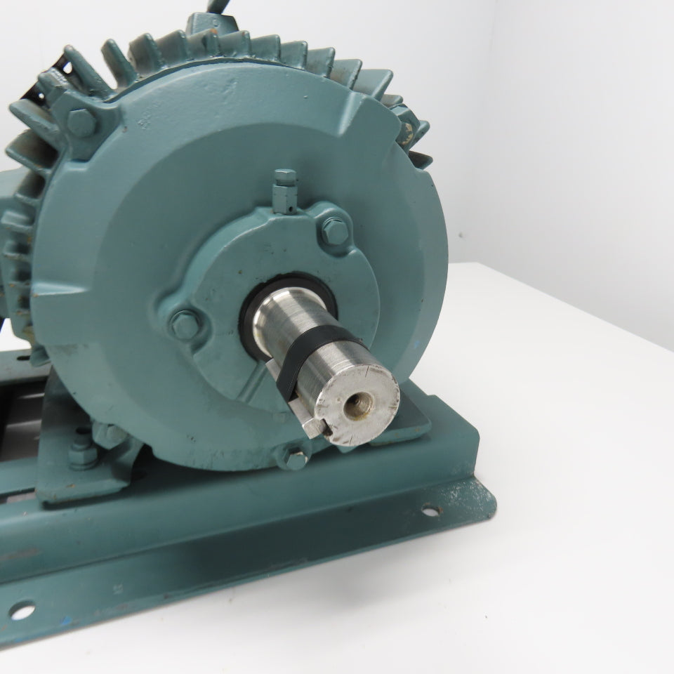 Reliance Electric 10HP AC Electric Motor Dual Shaft 3Ph 460V 12.7A Tested