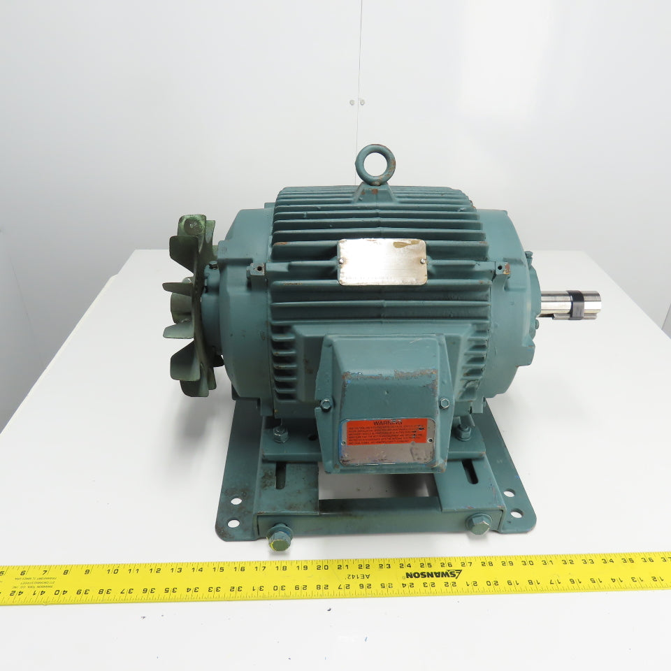 Reliance Electric 10HP AC Electric Motor Dual Shaft 3Ph 460V 12.7A Tested