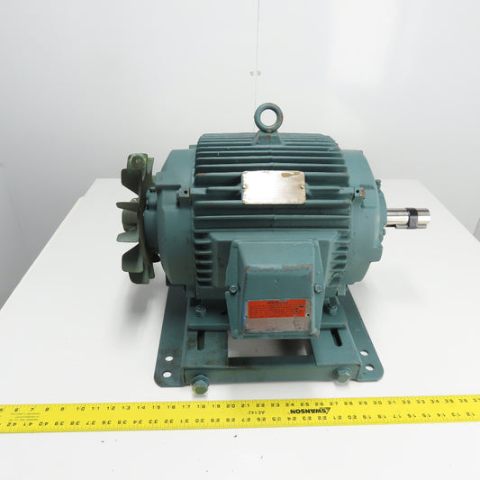 Reliance Electric 10HP AC Electric Motor Dual Shaft 3Ph 460V 12.7A Tested