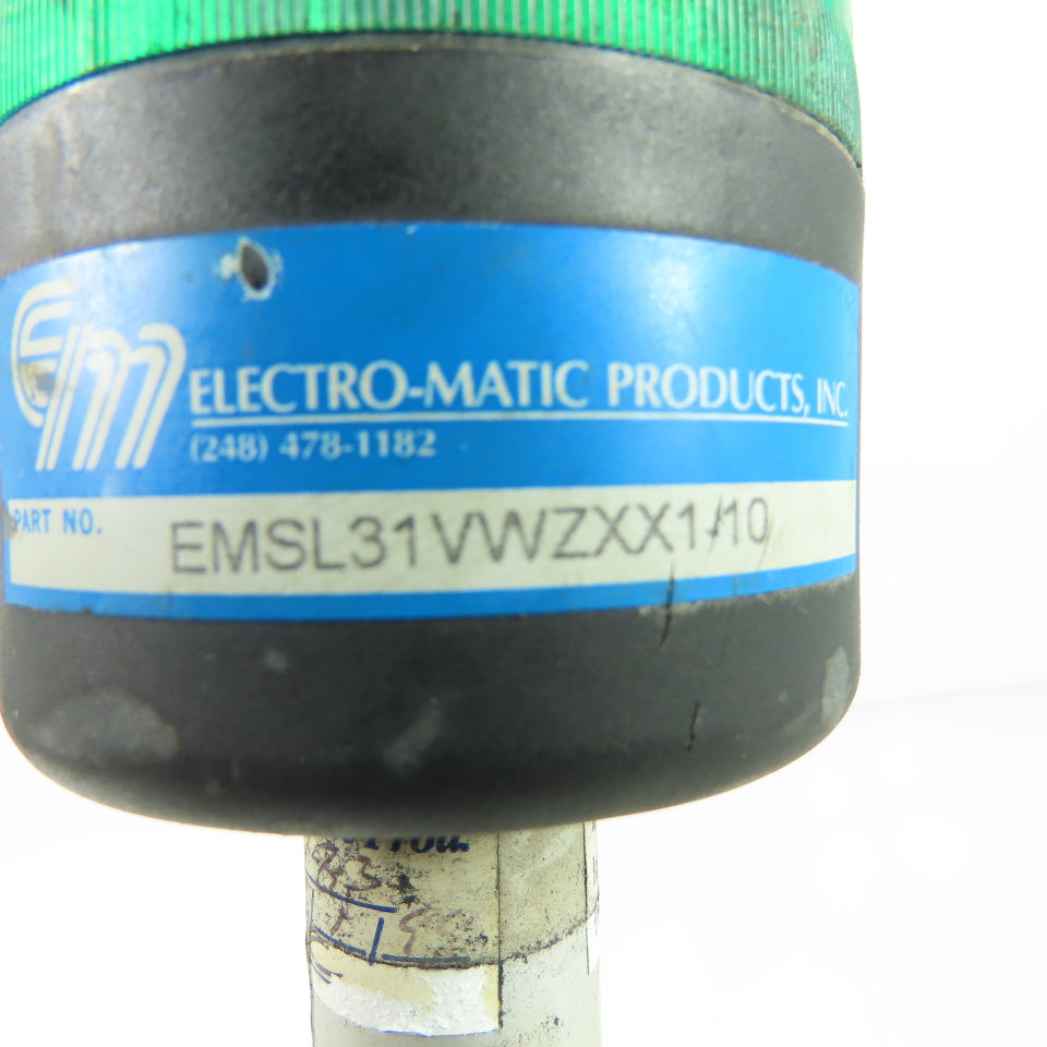 Electro Matic EMSL31VWZXX1-10 Red Amber Green Stack Light Tower 24V