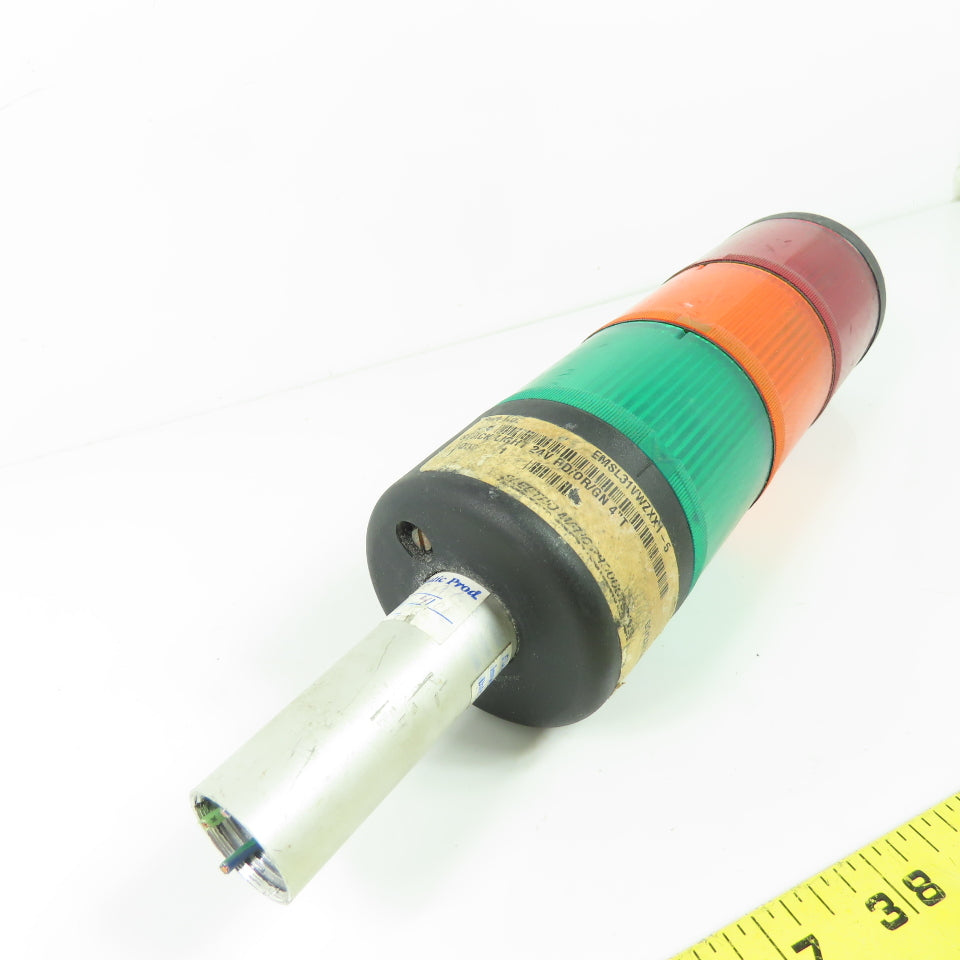 Electro Matic <-- EMSL31VWZXX1-5 Red Amber Green Stack Light Tower 24V