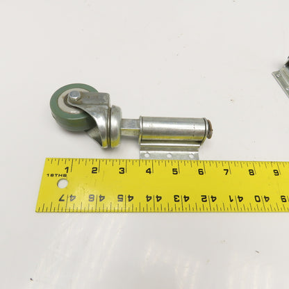 2" x 3/4" Side Mounted Self Leveling Spring Loaded Swivel Casters Lot Of 4