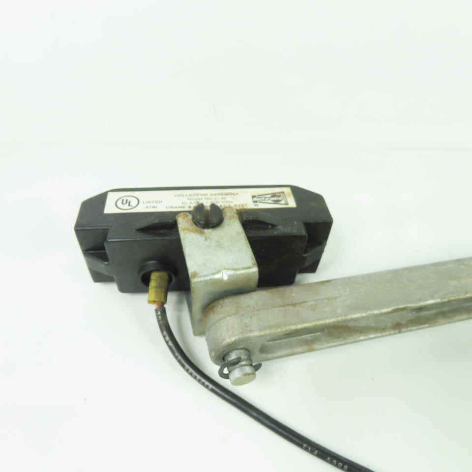 Duct-O-Wire C-40 Crane Rail Conductor Arm Shoe Assembly 600V 40A
