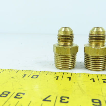 3/8" Flare Male x 1/2" NPT Male Brass Union Gas Fitting Adapter Lot Of 5