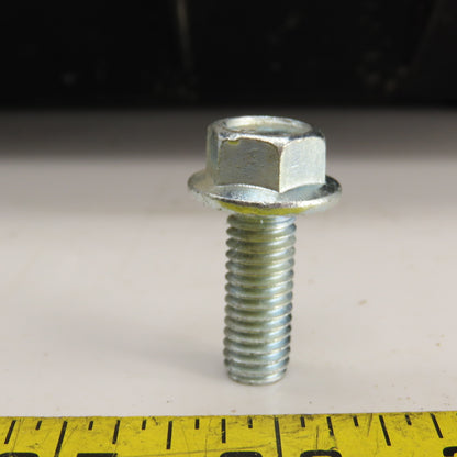3/8"-16 x 1" Full Thread Zinc Steel Serrated Hex Cap Flange Bolt 56# Lot Of 170