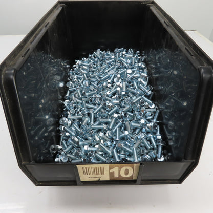 3/8"-16 x 1" Full Thread Zinc Steel Serrated Hex Cap Flange Bolt 56# Lot Of 170