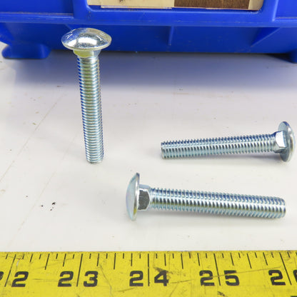 3/8"-16 x 2-1/4" Full Thread Zinc Steel Carriage Bolt 41# Lot Of 120