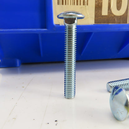 3/8"-16 x 2-1/4" Full Thread Zinc Steel Carriage Bolt 41# Lot Of 120