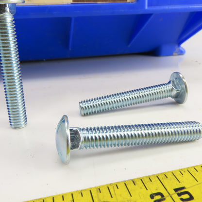 3/8"-16 x 2-1/4" Full Thread Zinc Steel Carriage Bolt 41# Lot Of 120