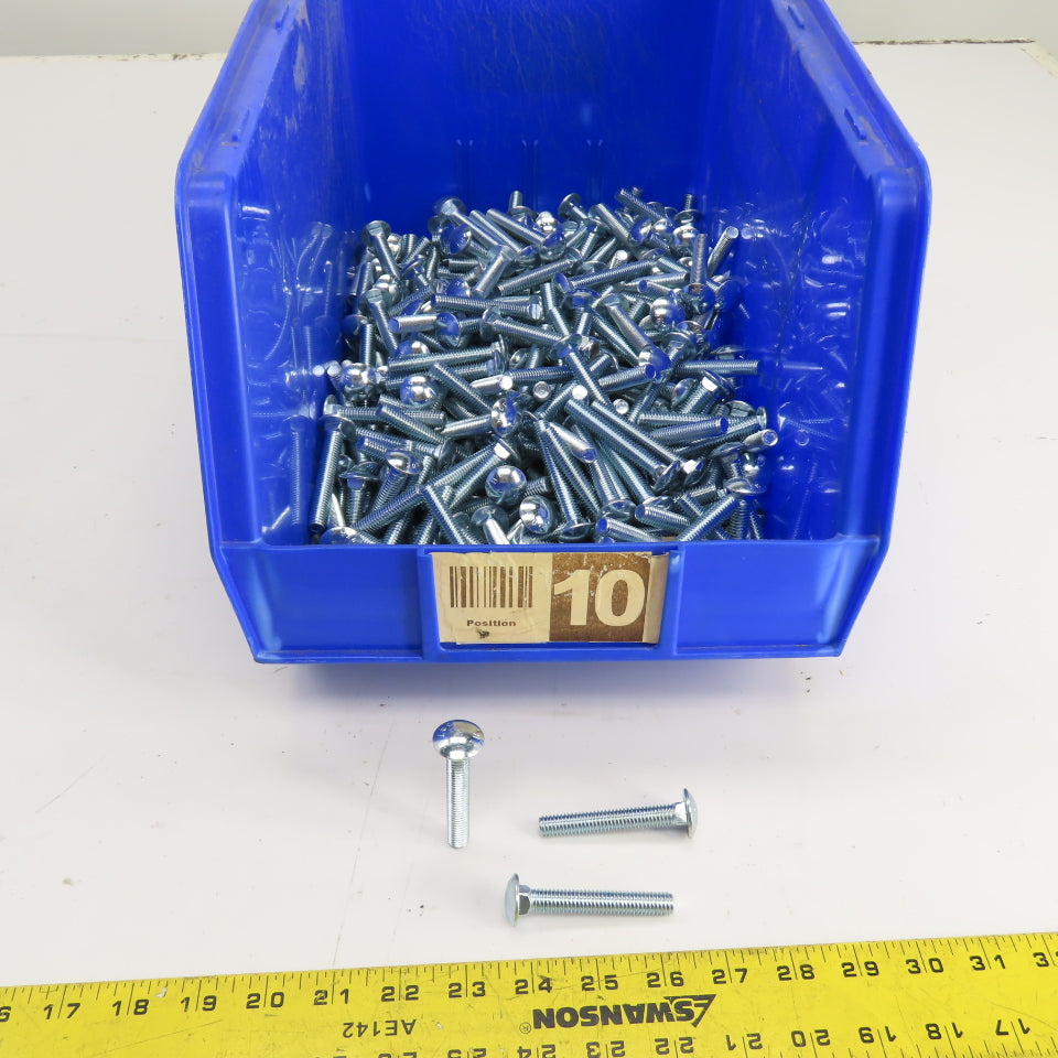 3/8"-16 x 2-1/4" Full Thread Zinc Steel Carriage Bolt 41# Lot Of 120