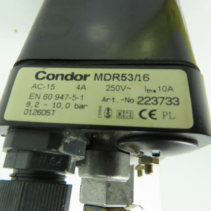 Condor MDR 53/16 Pressure Switch 4A 250V AC-15