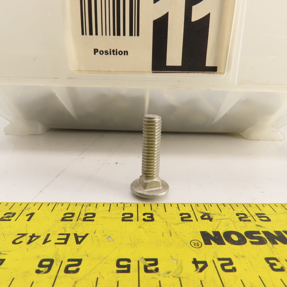 3/8"-16 x 1-1/4" Full Thread Stainless Steel Carriage Bolt 44# Lot Of 140