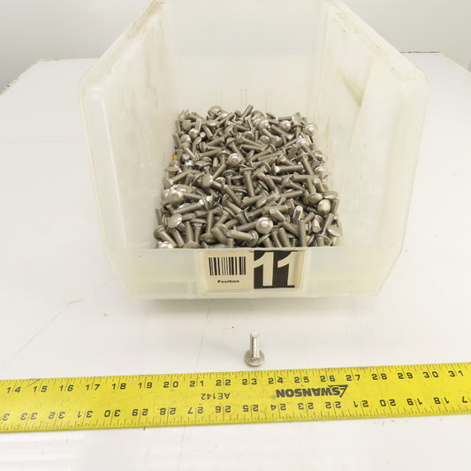 3/8"-16 x 1-1/4" Full Thread Stainless Steel Carriage Bolt 44# Lot Of 140