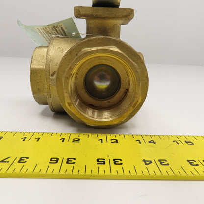 RB Model 365N 1-1/2" Brass 3 Way Divert Ball Valve 400WOG