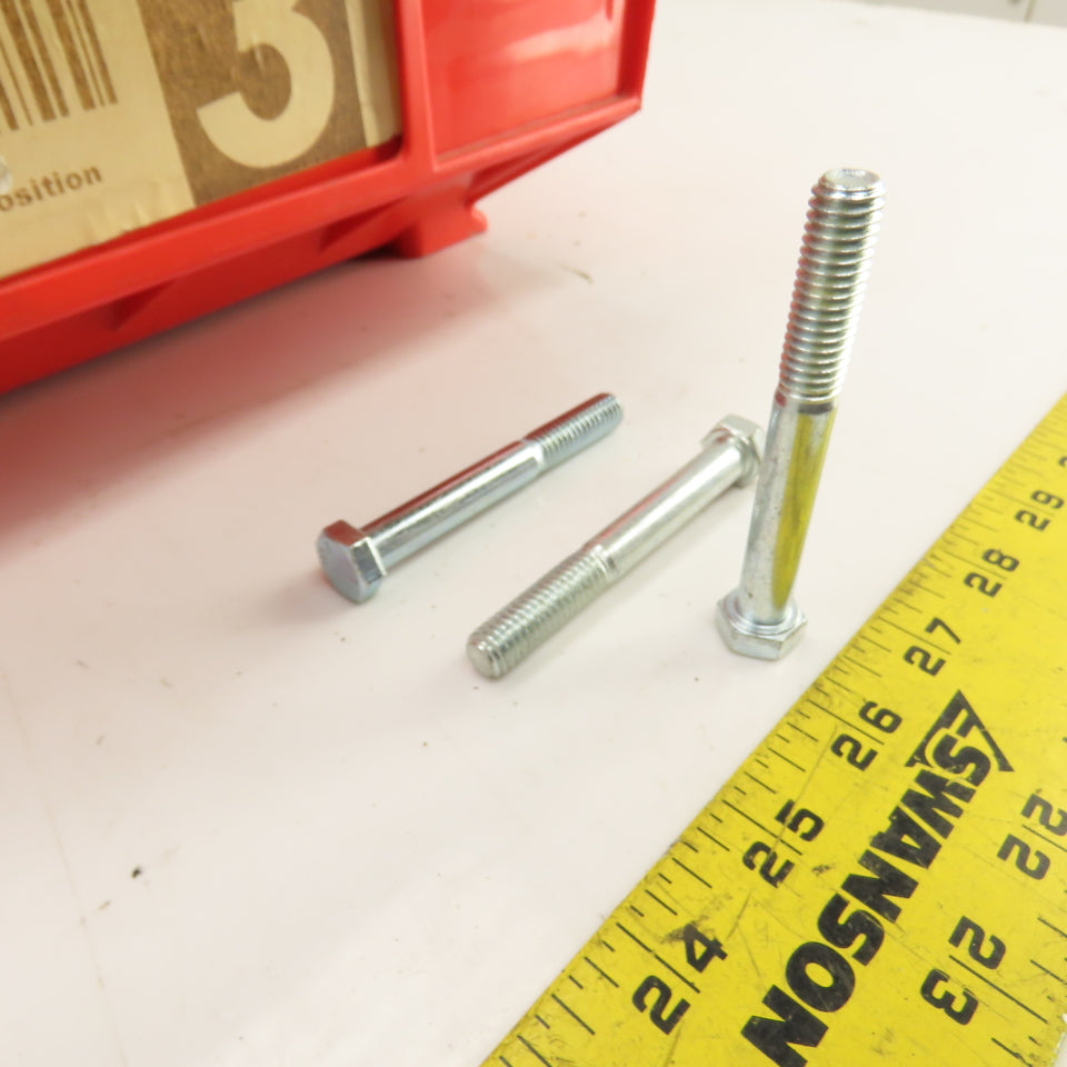 3/8"-16 x 3" Grade 5 Zinc Hex Cap Bolts Screw 50# Lot Of 140