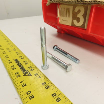3/8"-16 x 3" Grade 5 Zinc Hex Cap Bolts Screw 50# Lot Of 140