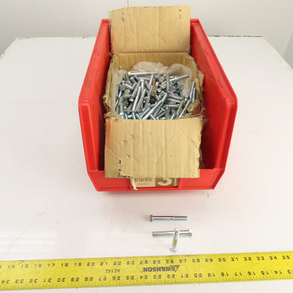 3/8"-16 x 3" Grade 5 Zinc Hex Cap Bolts Screw 50# Lot Of 140