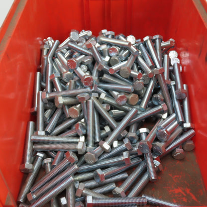 1/2"-13 x 3" Grade 5 Zinc Steel Full Thread Hex Cap Bolts Screw 45# Lot Of 85