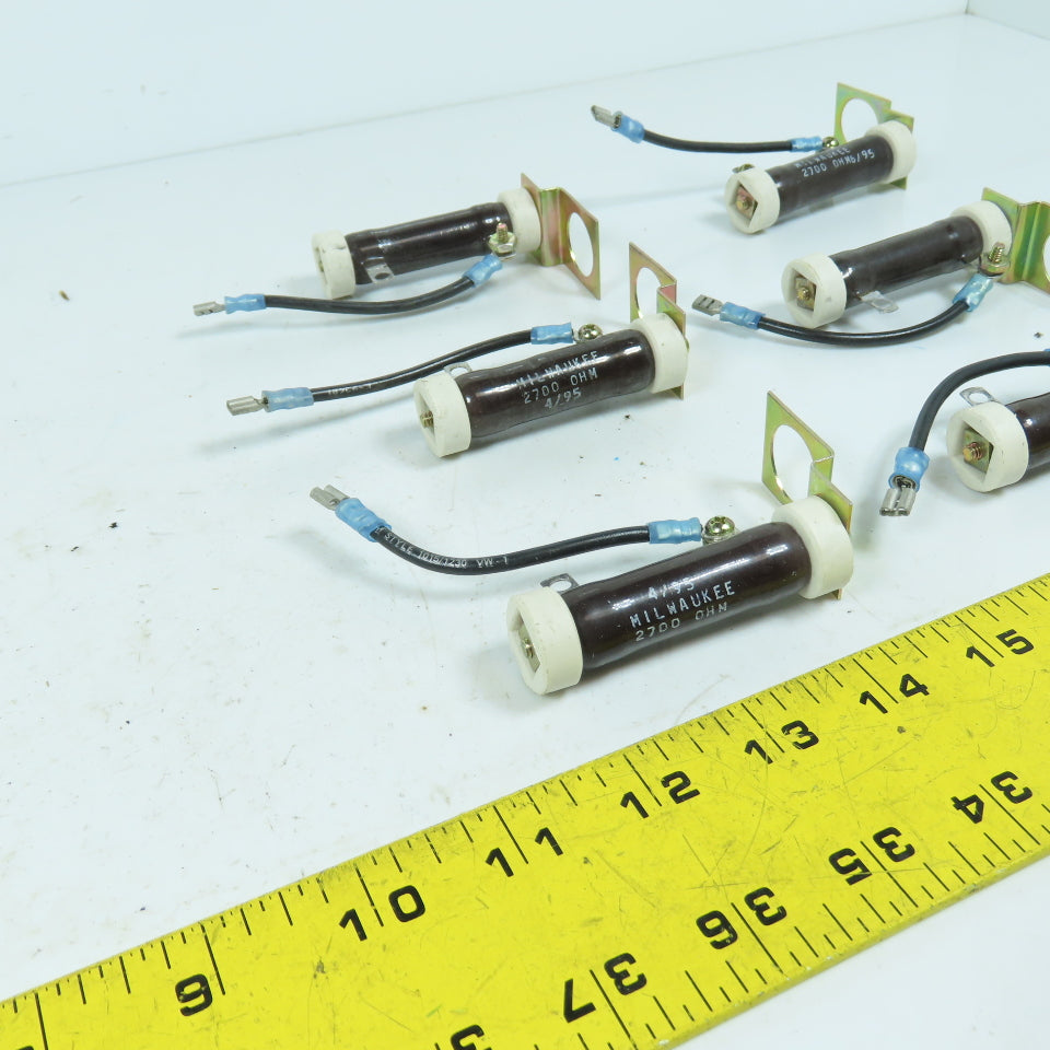 Milwaukee 2700 OHM Resistor W/ Mount Bracket Lot Of 6