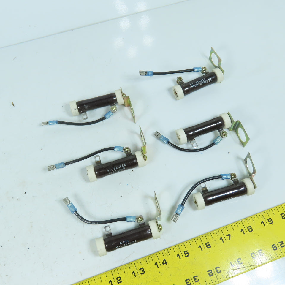 Milwaukee 2700 OHM Resistor W/ Mount Bracket Lot Of 6