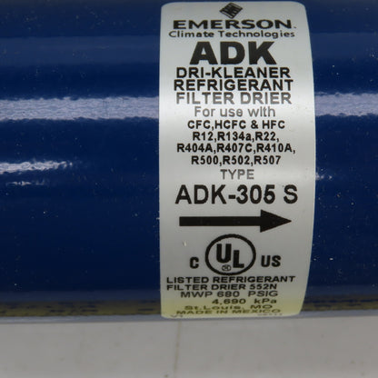 Emerson ADK305S Liquid Line Filter Drier 5/8" ODF Solder 680PSIG