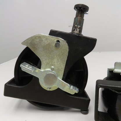 JMS 7" x 2" Hard Plastic Pin Mount Locking Caster Toe Guard 7-1/2" Tall Lot Of 2