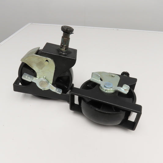 JMS 7" x 2" Hard Plastic Pin Mount Locking Caster Toe Guard 7-1/2" Tall Lot Of 2