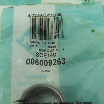 Ina SCE148 Needle Roller Bearing 7/8" Bore x 1-1/8" OD x .5" W Lot Of 6
