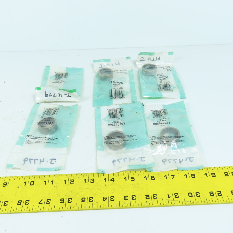 Ina SCE148 Needle Roller Bearing 7/8" Bore x 1-1/8" OD x .5" W Lot Of 6