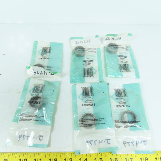 Ina SCE148 Needle Roller Bearing 7/8" Bore x 1-1/8" OD x .5" W Lot Of 6