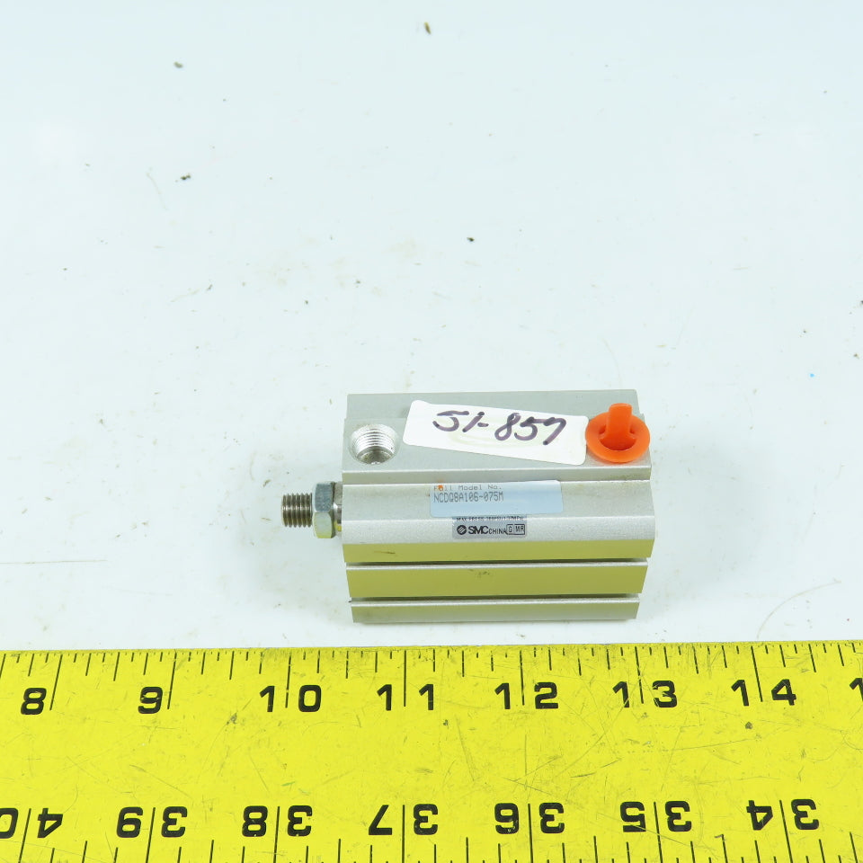SMC NCDQ8A106-075M Compact Double Acting Air Cylinder 1-1/16" Bore 3/4" Stroke