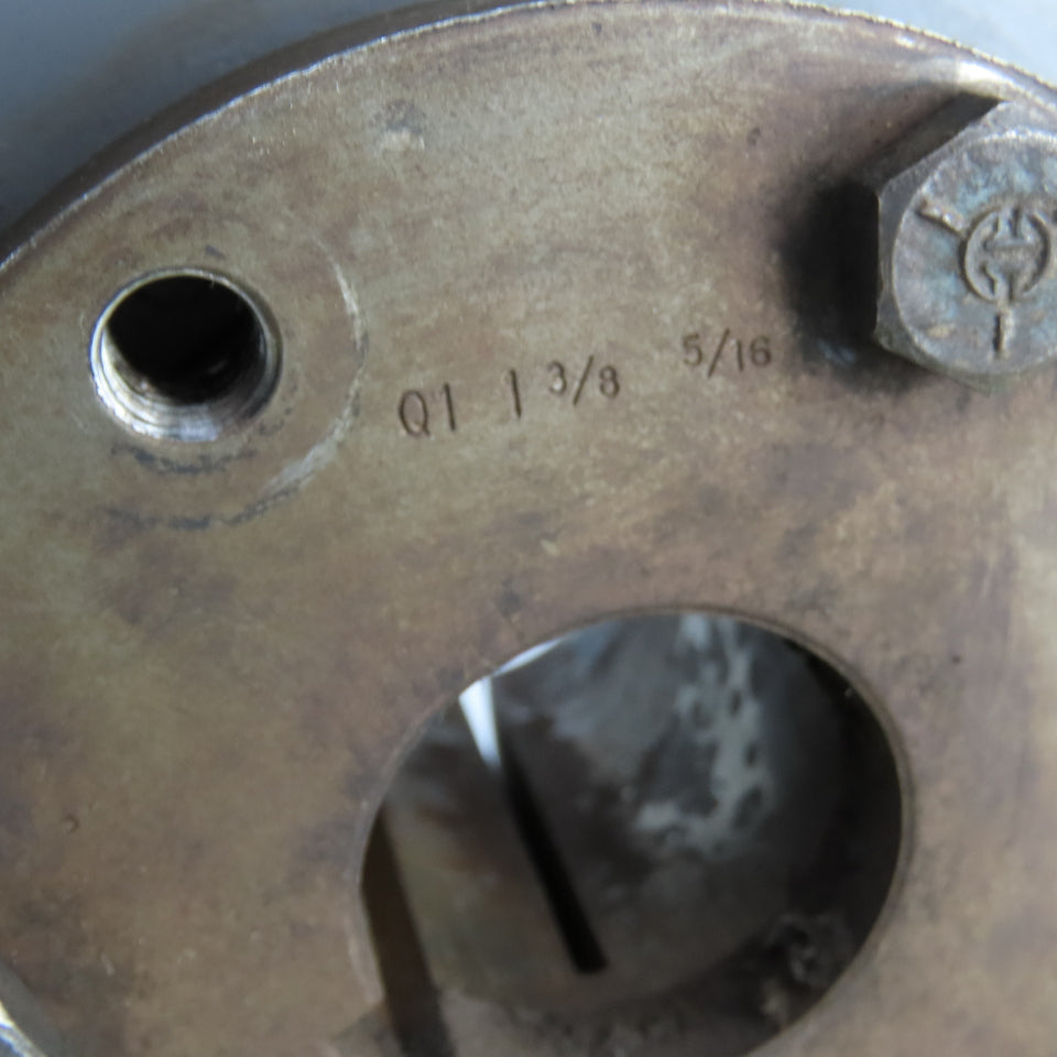 3-Groove V-Belt Pulley A, B Belt Section 8.95" OD Q1 Bore 1-3/8"