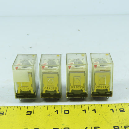 Omron MYQ4ZN 110/120VAC Relay 14-Pin Lot Of 4