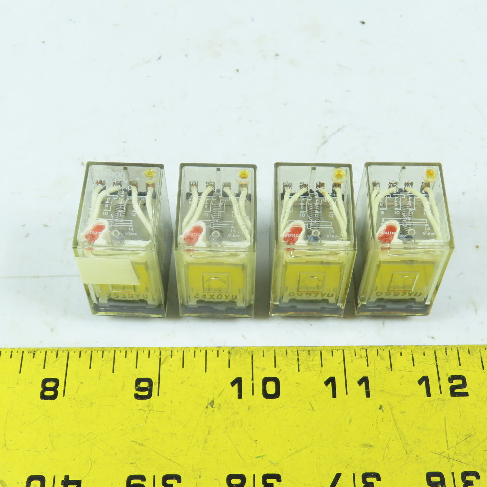 Omron MYQ4ZN 110/120VAC Relay 14-Pin Lot Of 4