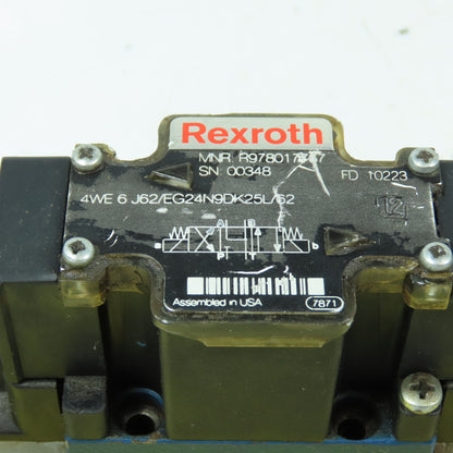 Rexroth 4WE J62/EG24N9DK25L/62 R978017767 Hydraulic Directional Valve 24VDC