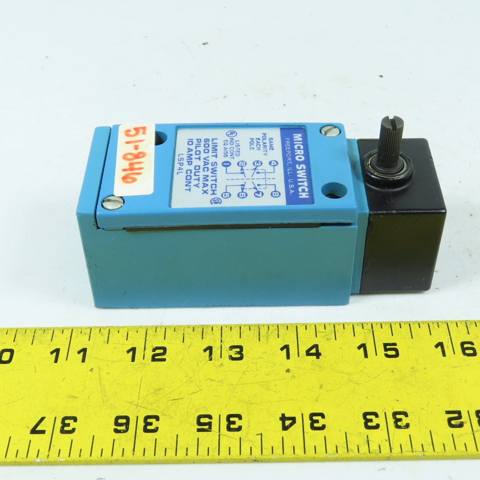Micro Switch LSP4L Snap Action Limit Switch 10A 600VAC Pilot Duty