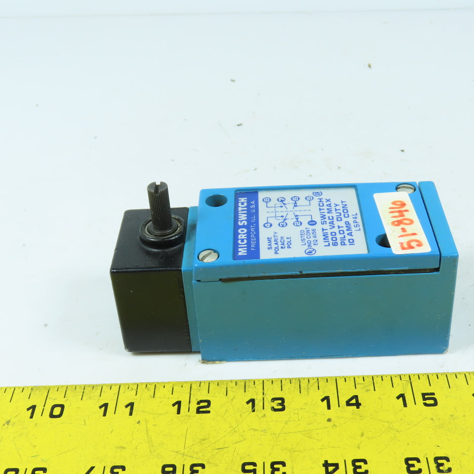 Micro Switch LSP4L Snap Action Limit Switch 10A 600VAC Pilot Duty