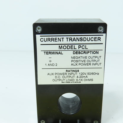 Instrument Transformers Inc. PCL-75 Current Transducer 120V Input 4-20mADC Out