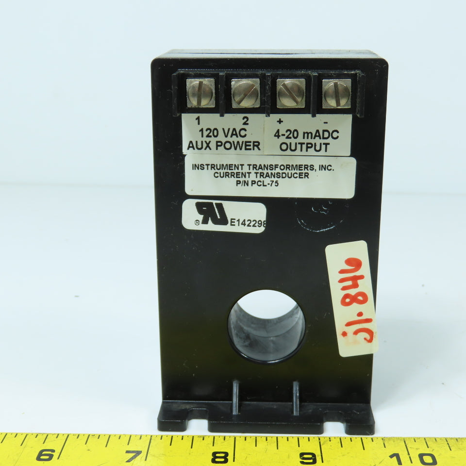 Instrument Transformers Inc. PCL-75 Current Transducer 120V Input 4-20mADC Out